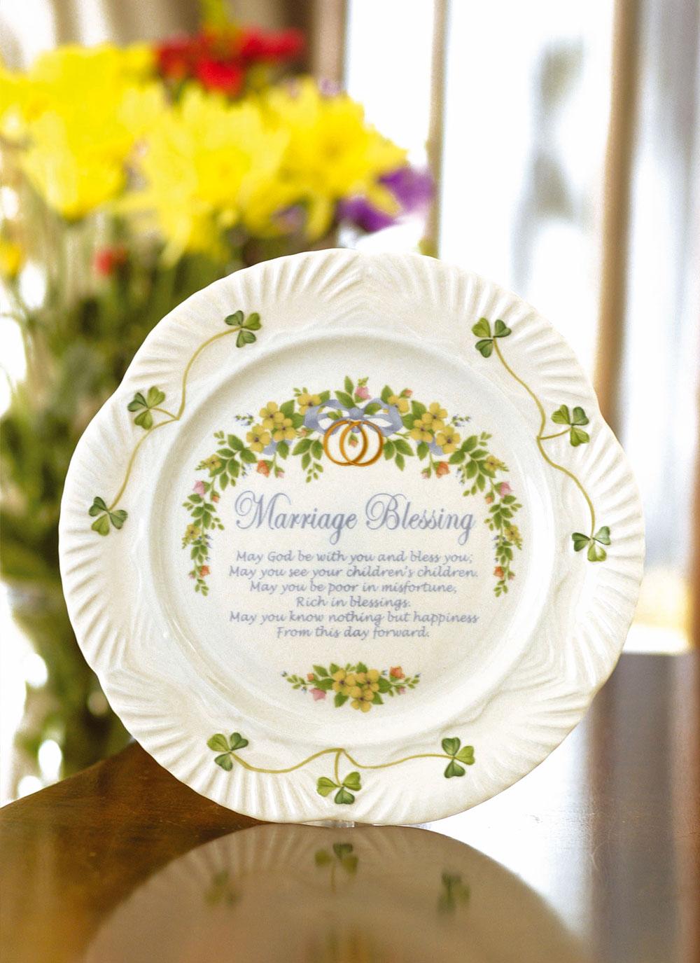 Belleek Marriage Blessing Plate Blarney
