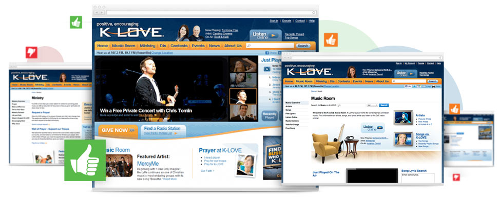 Klove Homepage / Website Statistics / Analytics