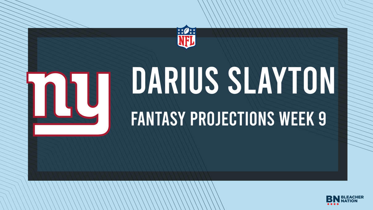 Darius Slayton Fantasy Week 9 Projections vs. Commanders, Points and