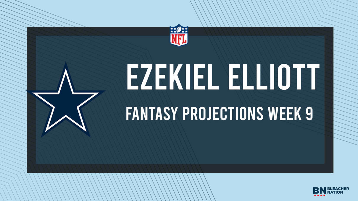 Ezekiel Elliott Fantasy Week 9 Projections vs. Falcons, Points and