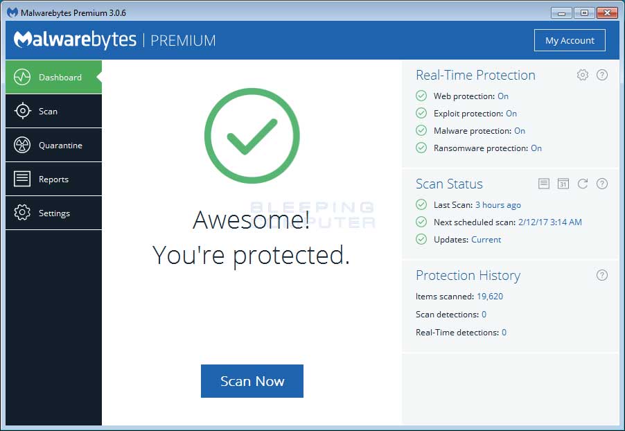 How to use Malwarebytes AntiMalware to scan and remove malware from
