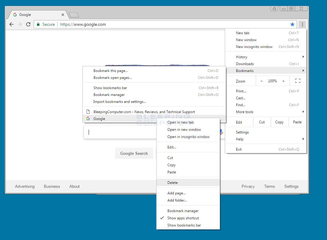 How to Delete a Bookmark in Google Chrome