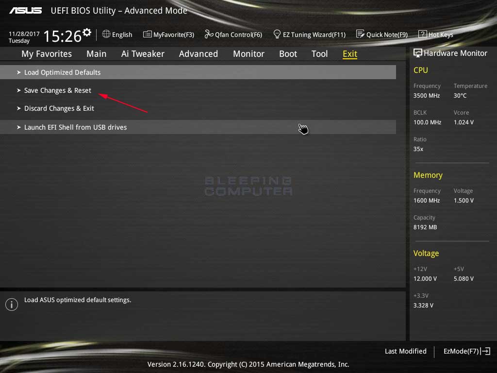Can you turn off pc to not save bios settings lasopachat