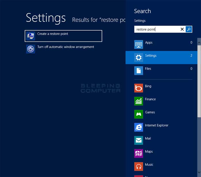 Windows 8 System Restore Guide