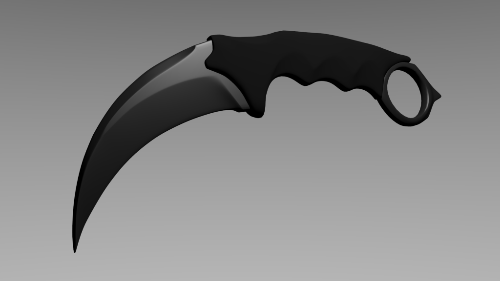 Karambit Knife Blender 3D Model