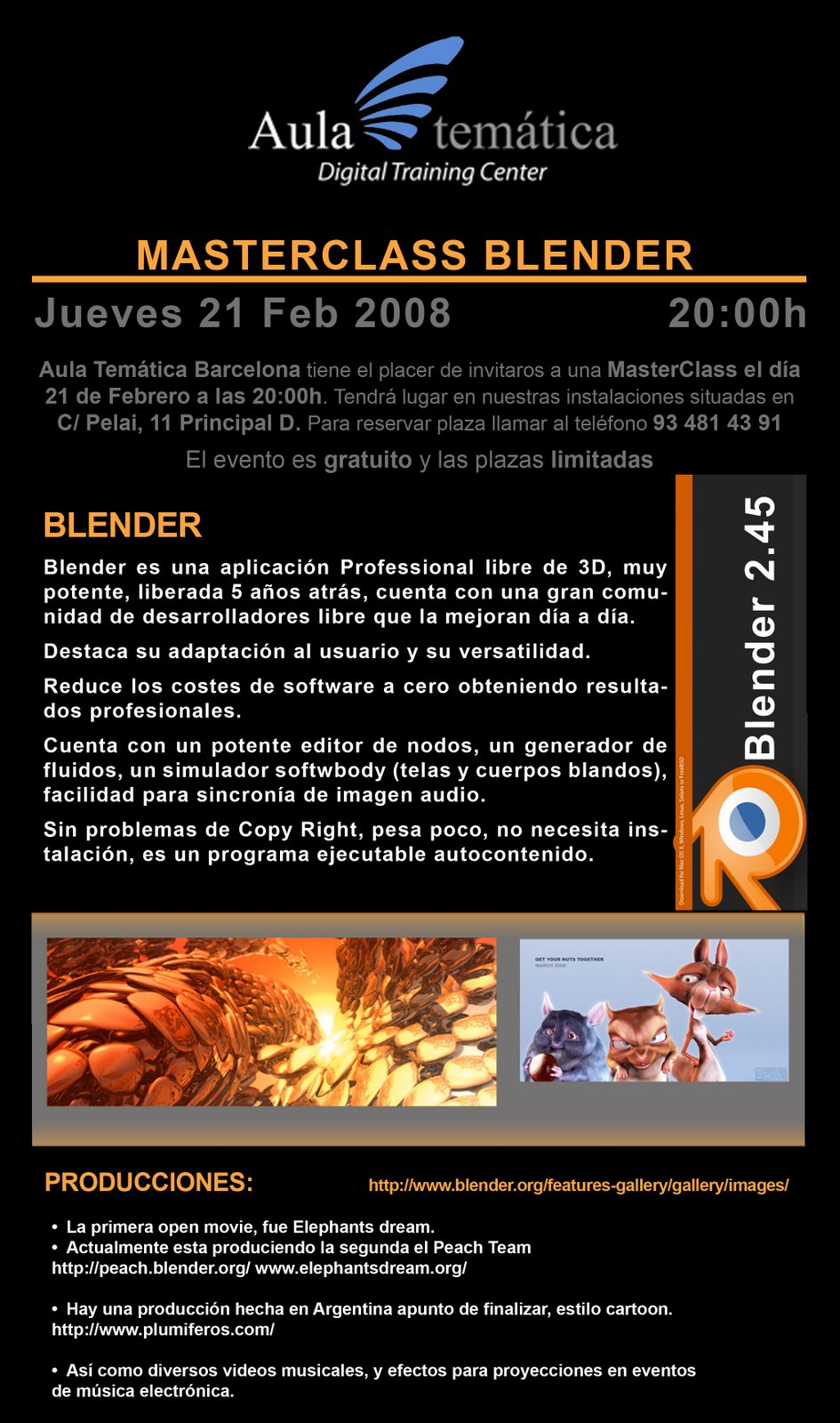 Tonight Blender in Barcelona BlenderNation