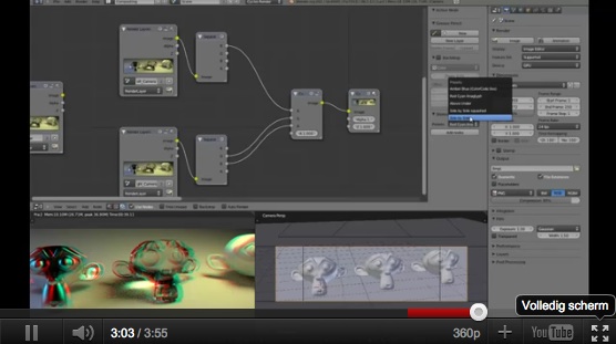 Videotutorial Anaglyphic 3D rendering BlenderNation