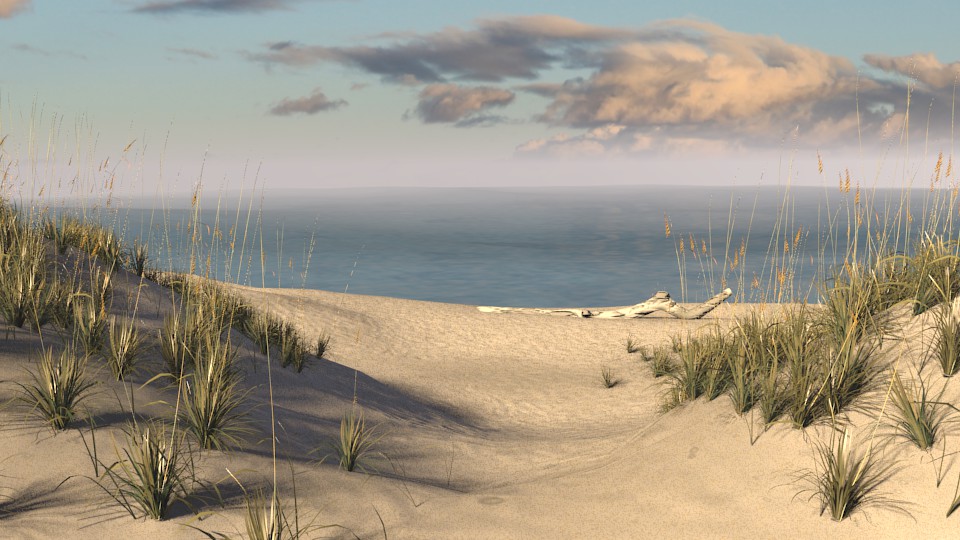 Model Beach Scene BlenderNation