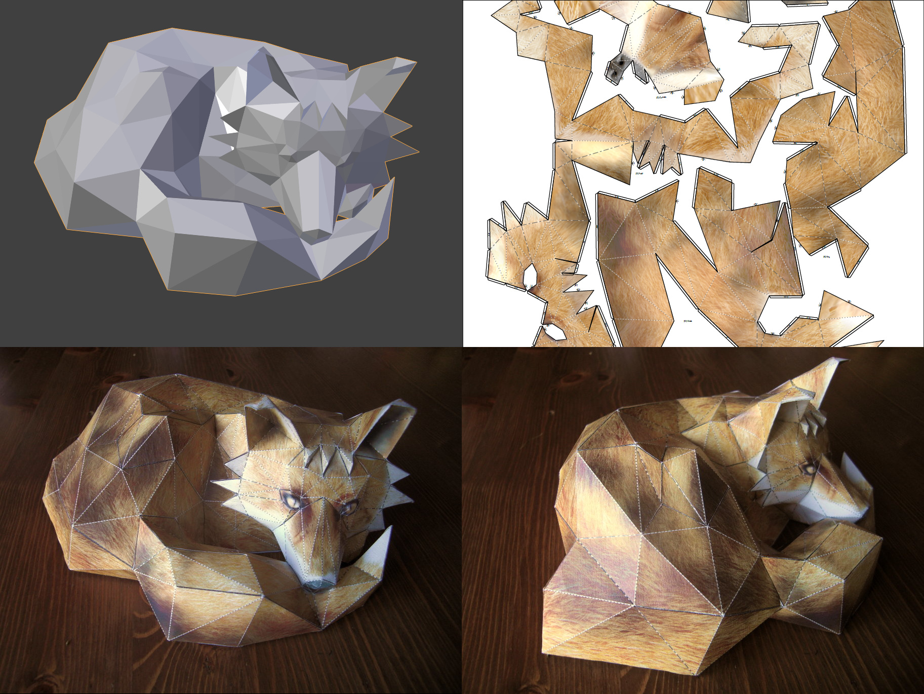 Creating a paper fox model BlenderNation