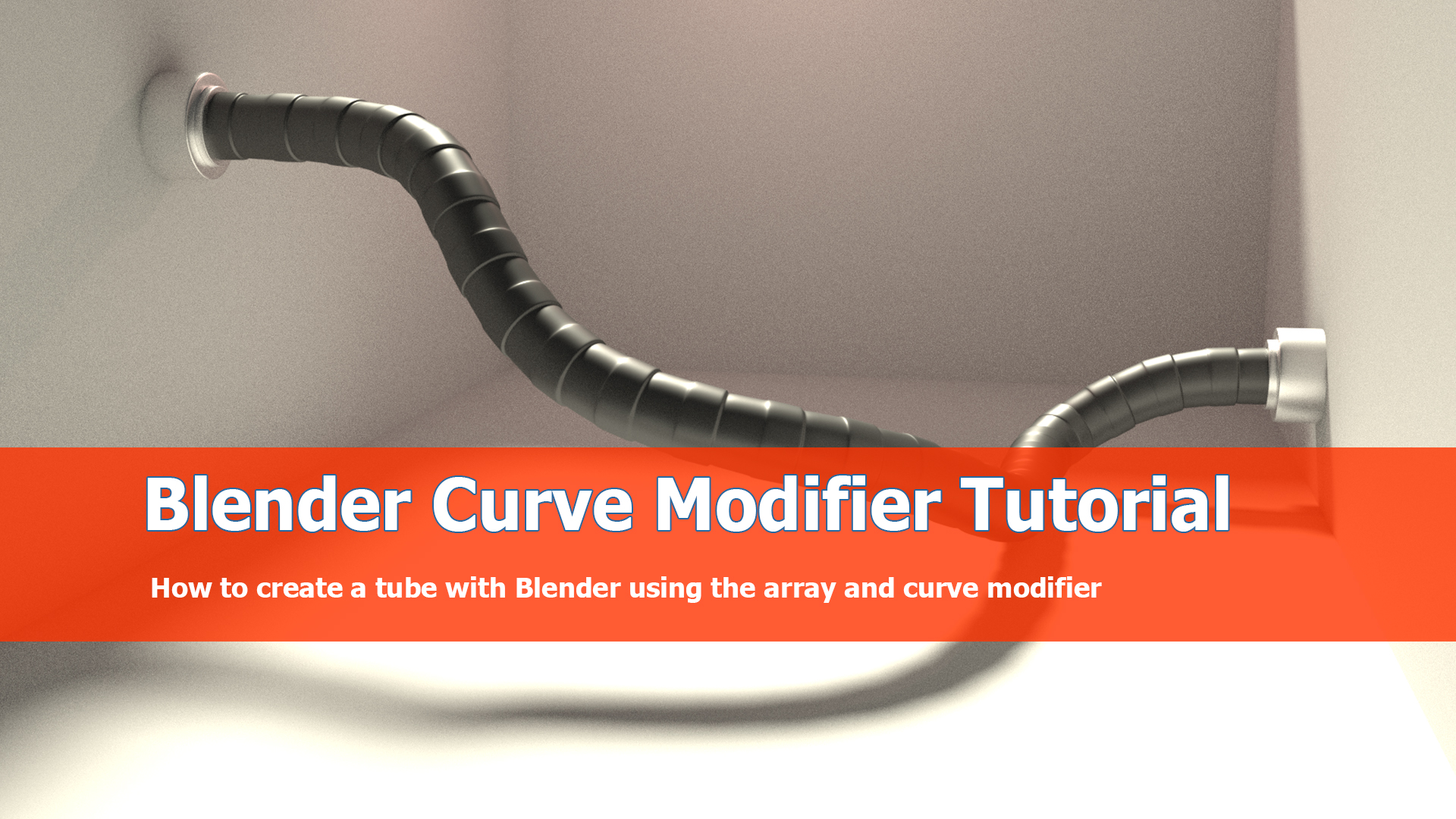 Array and Curve modifier for tube BlenderNation