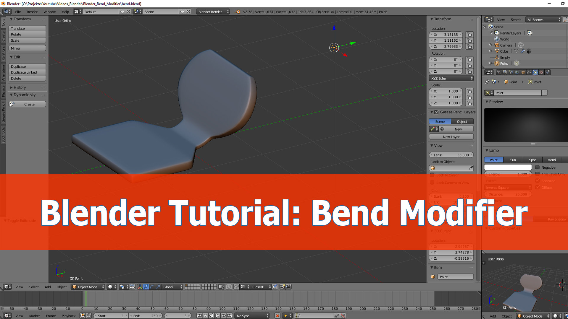 Using the Blender Bend Modifier BlenderNation