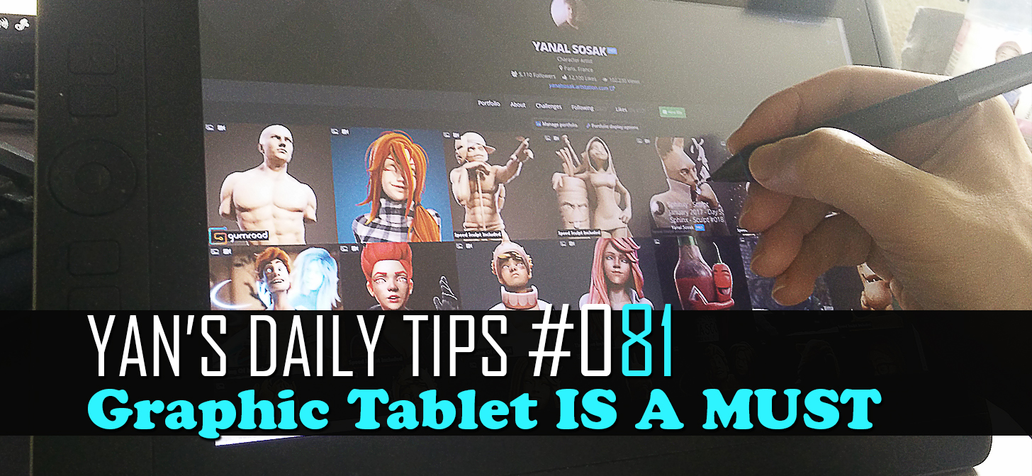 Yan’s Daily Tips 081 Graphic Tablet IS A MUST Blender Tutorial
