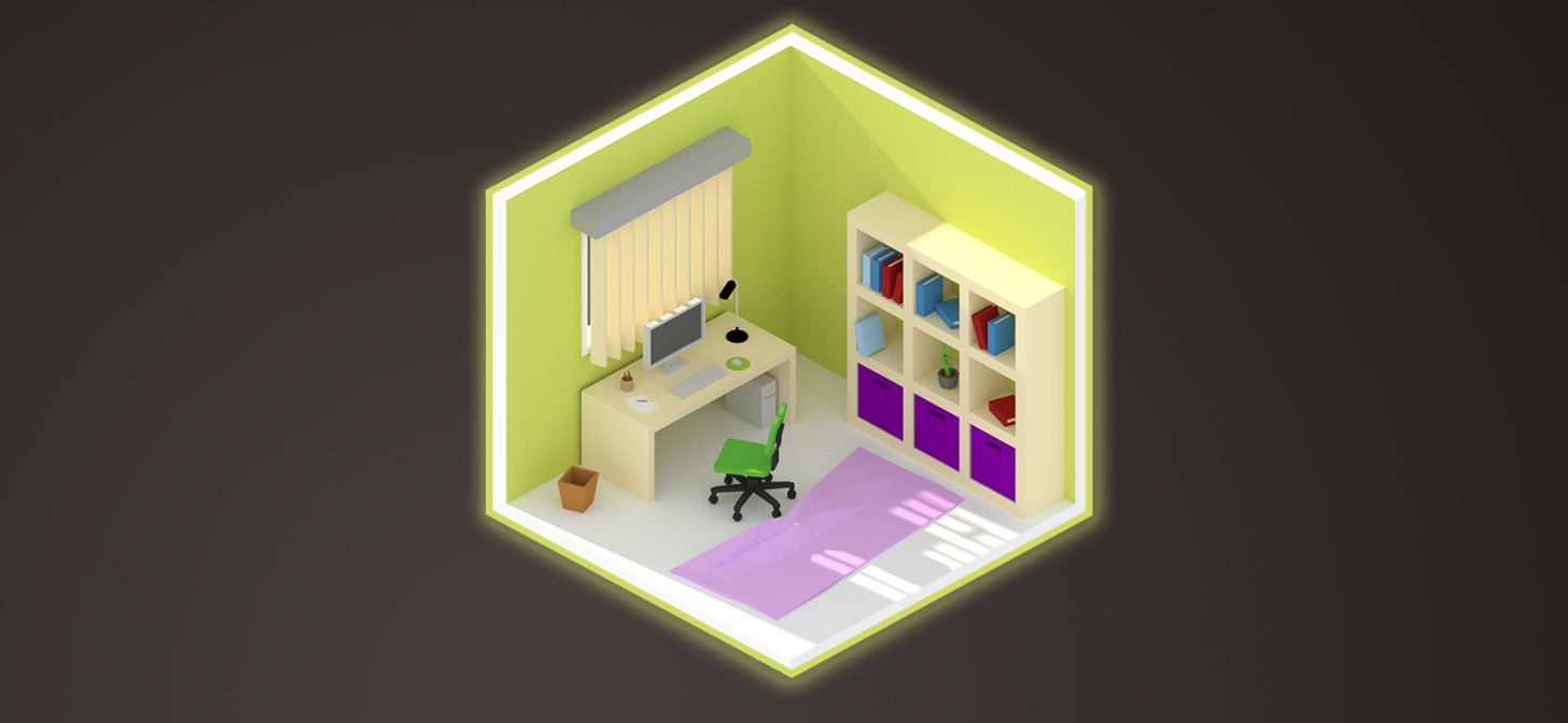 Timelapse Blender Lowpoly Isometric Room BlenderNation
