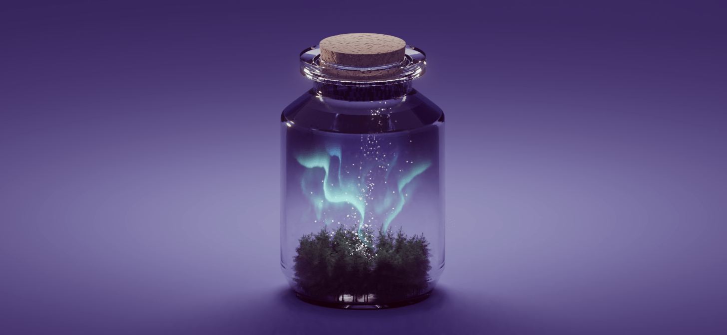 Behind the Scenes Northern Lights in a Jar BlenderNation