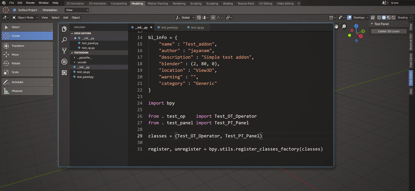 Blender 2.8 Addon Development with Python and VS Code BlenderNation