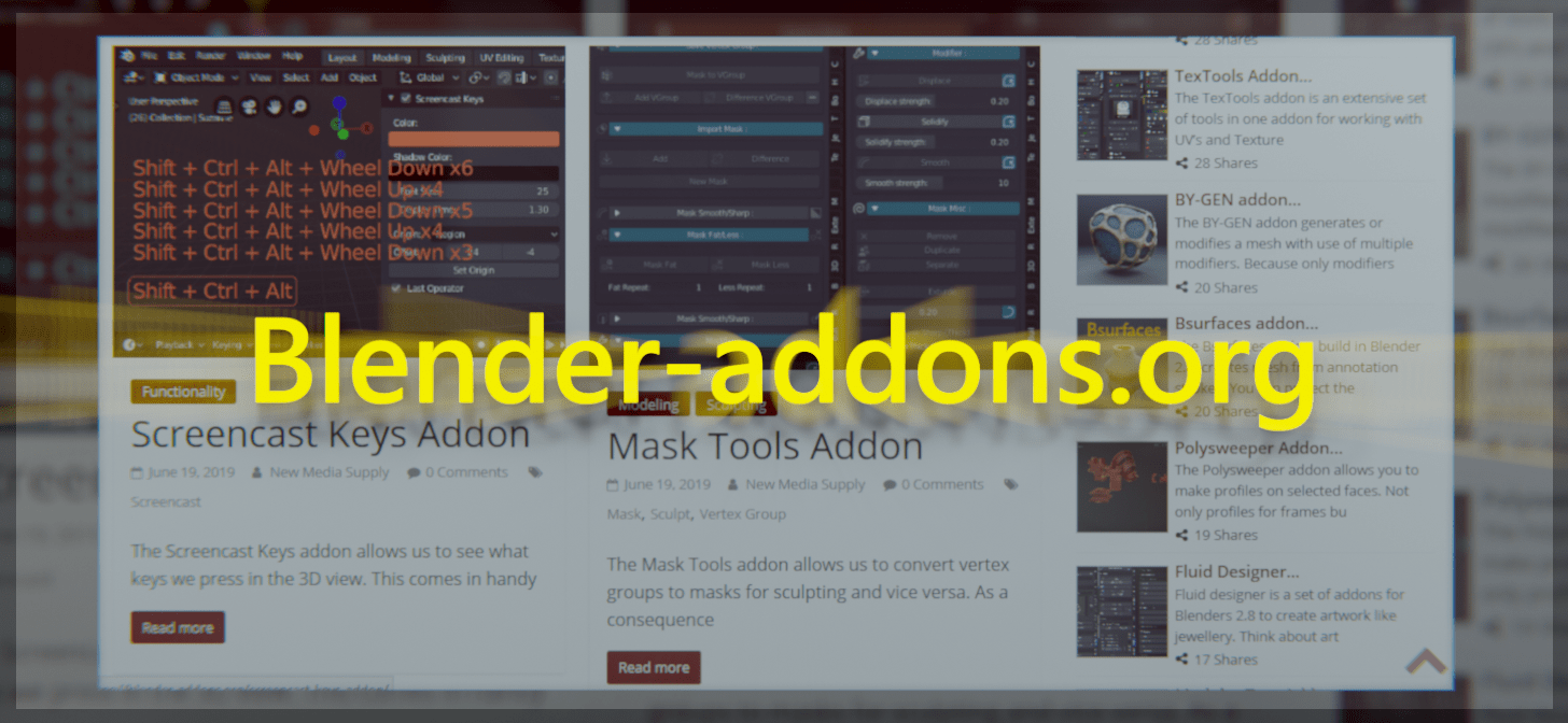 Find Blender 2.8 Addons on BlenderNation