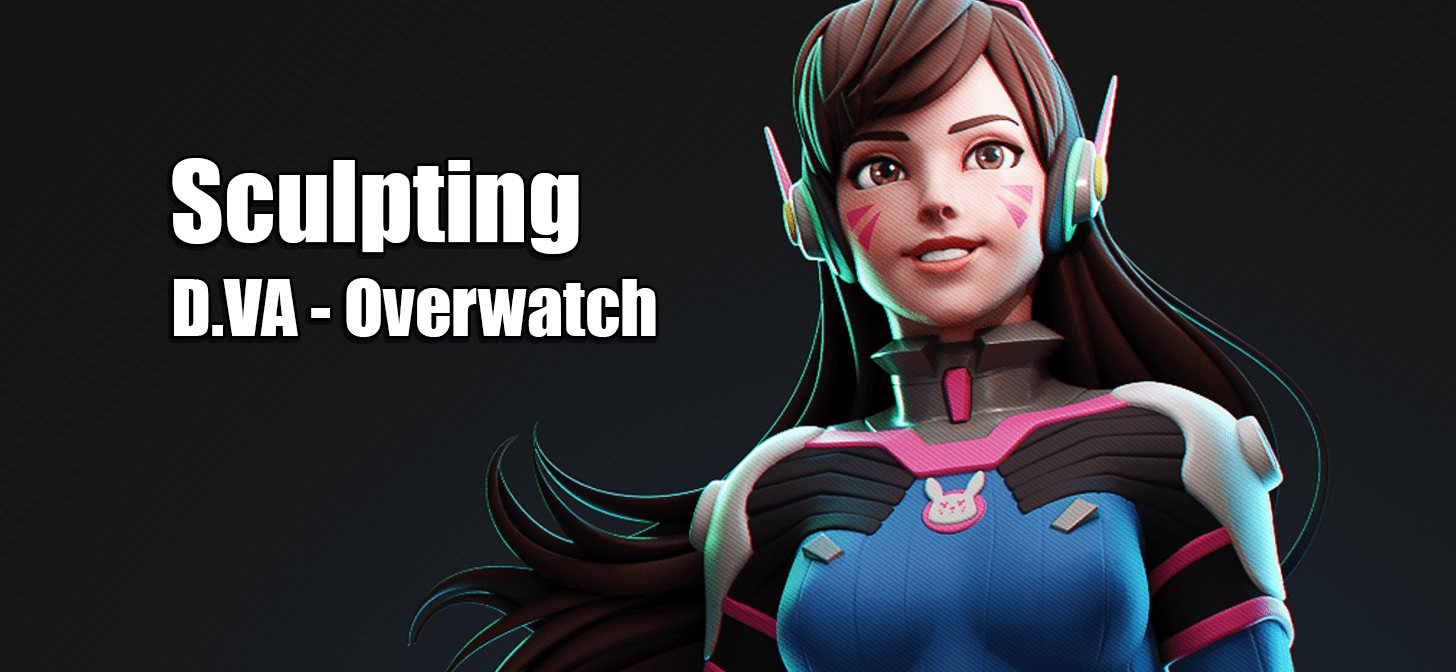 Sculpting D.Va Overwatch BlenderNation