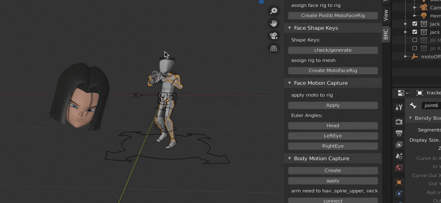 BMC (Blender Motion Capture) v1.4 body motion capture stabilization