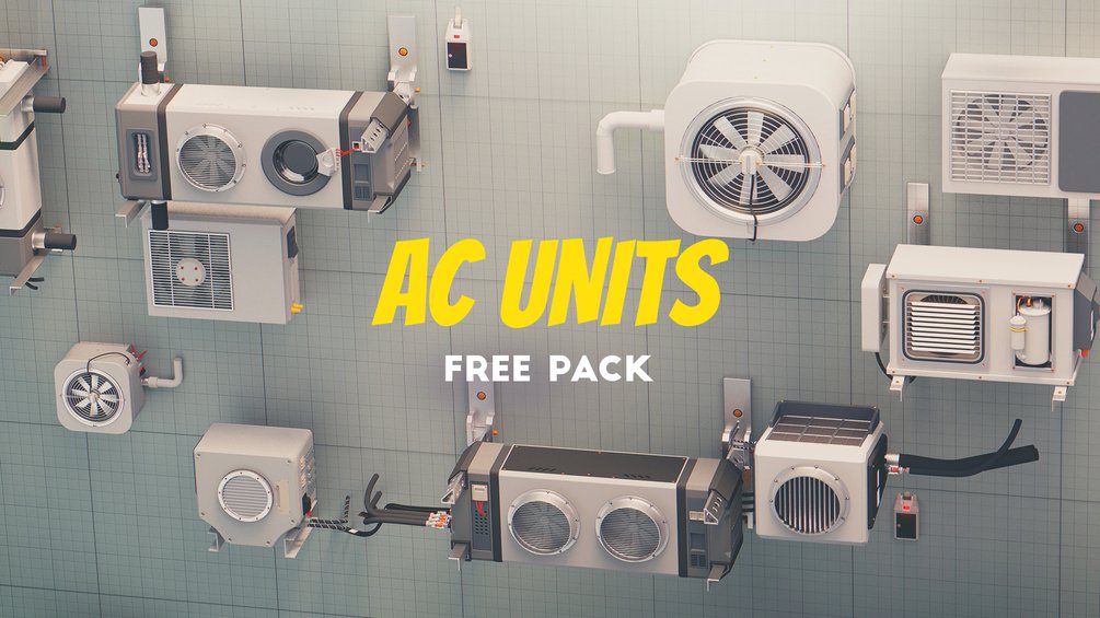 Free Download Air Conditioners Pack BlenderNation