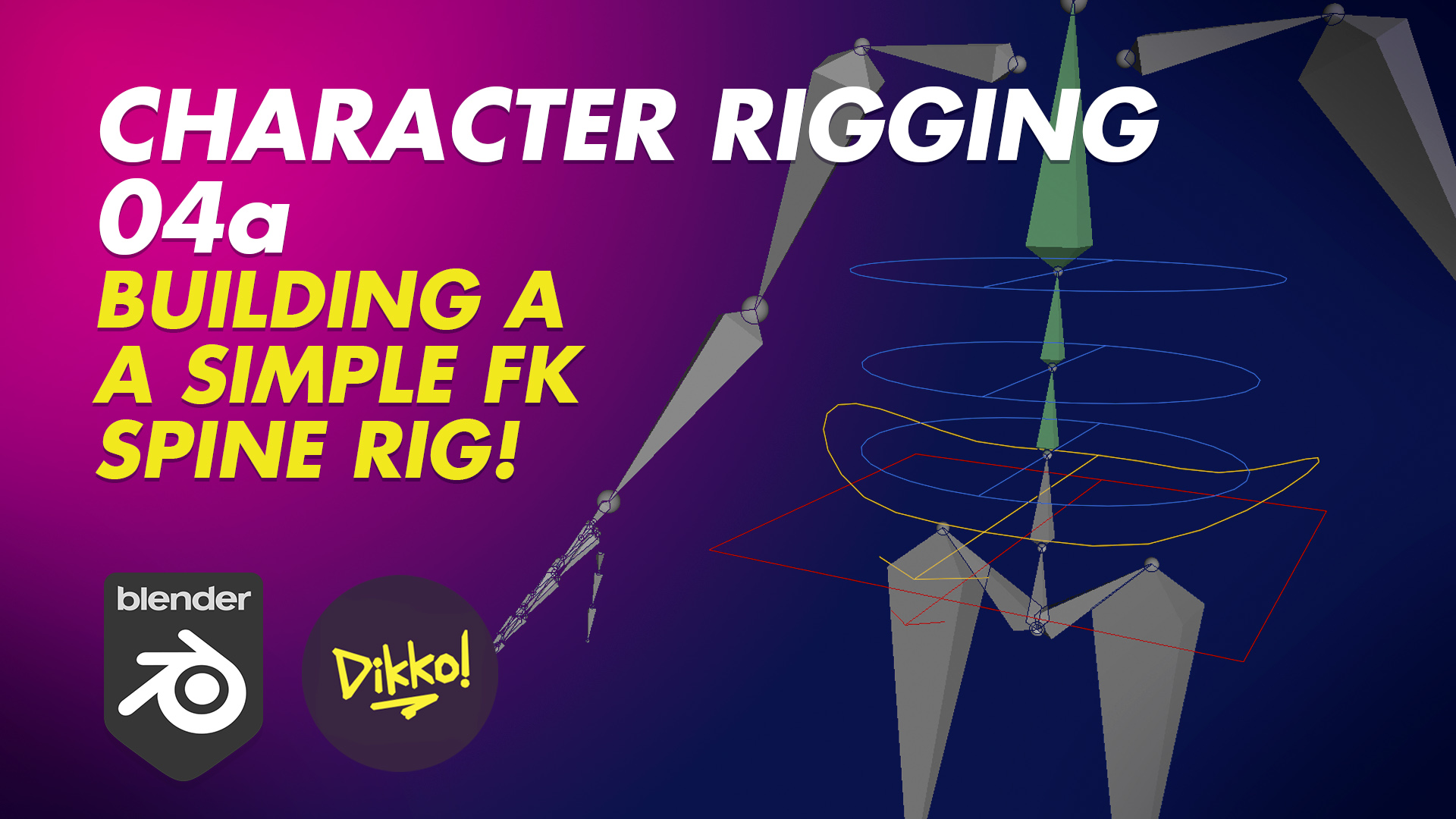 Character Rigging in Blender 03 Creating a Simple FK Spine Rig