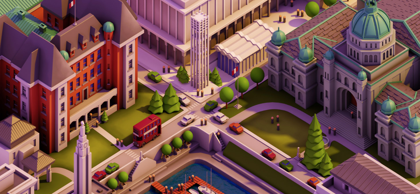 Behind the Scenes Victoria BC Isometric Scene BlenderNation