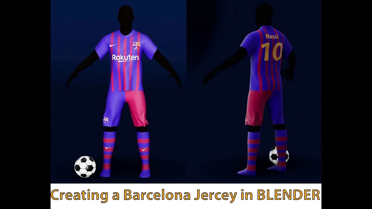 Modelling, Texturing a Barcelona Jersey in Blender full tutorial