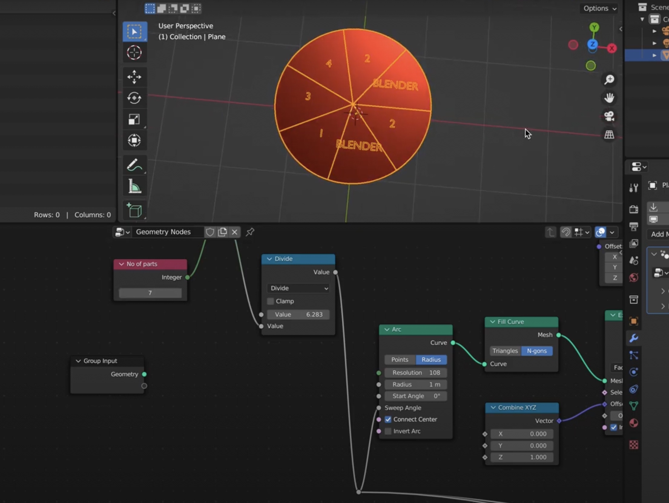 How to evenly slice a cylinder/cake with Geometry Nodes BlenderNation