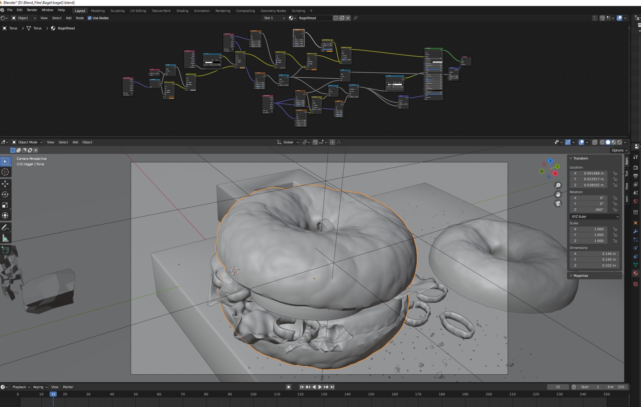 Behind the Scenes Bagel in Blender BlenderNation