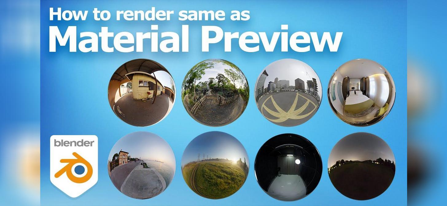How to render with Blender default HDRI Environment in Material Preview