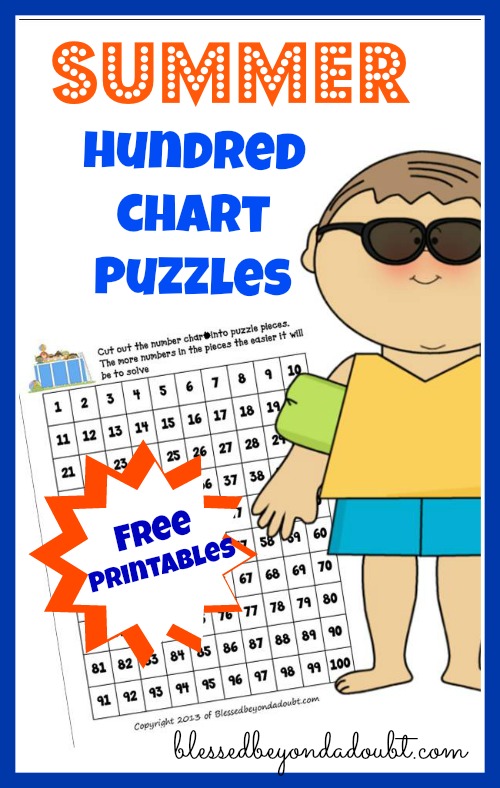 FREE Hundred Chart Puzzles! Blessed Beyond A Doubt