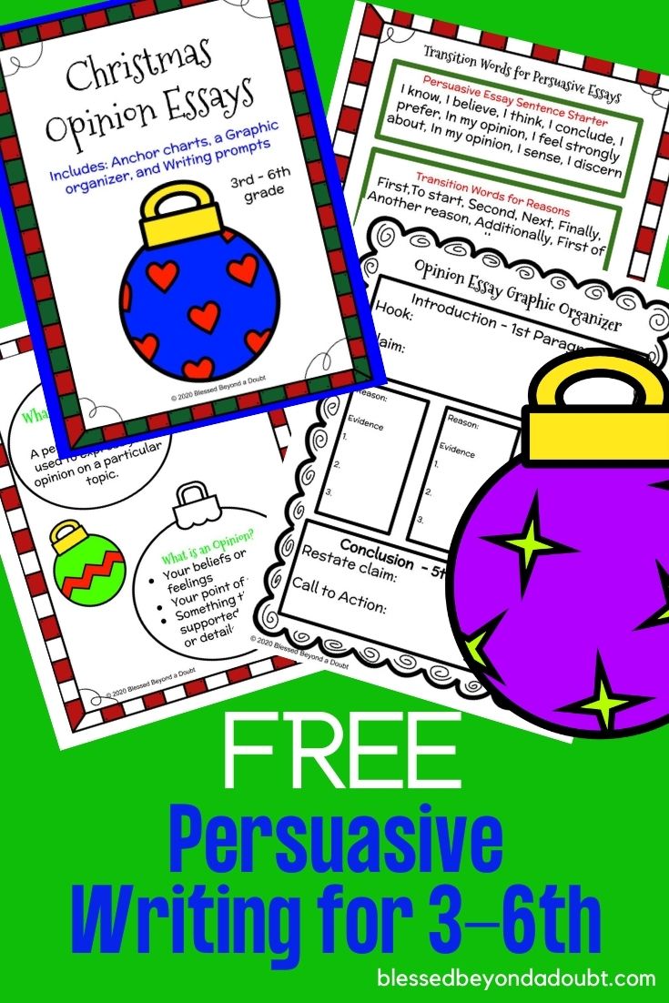 🐈 Persuasive writing prompts 4th grade. Christmas Writing Prompts for