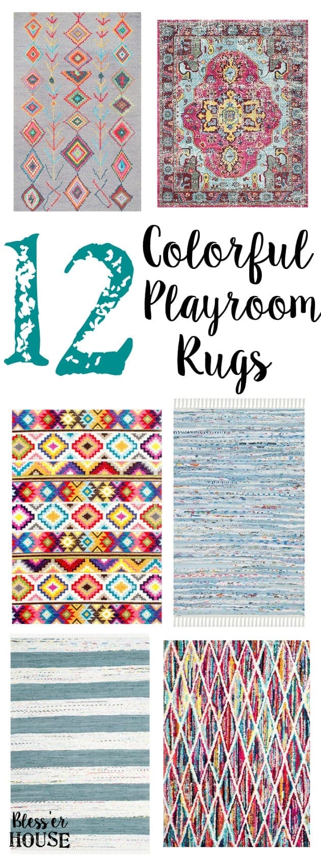Colorful Playroom Rugs Bless'er House