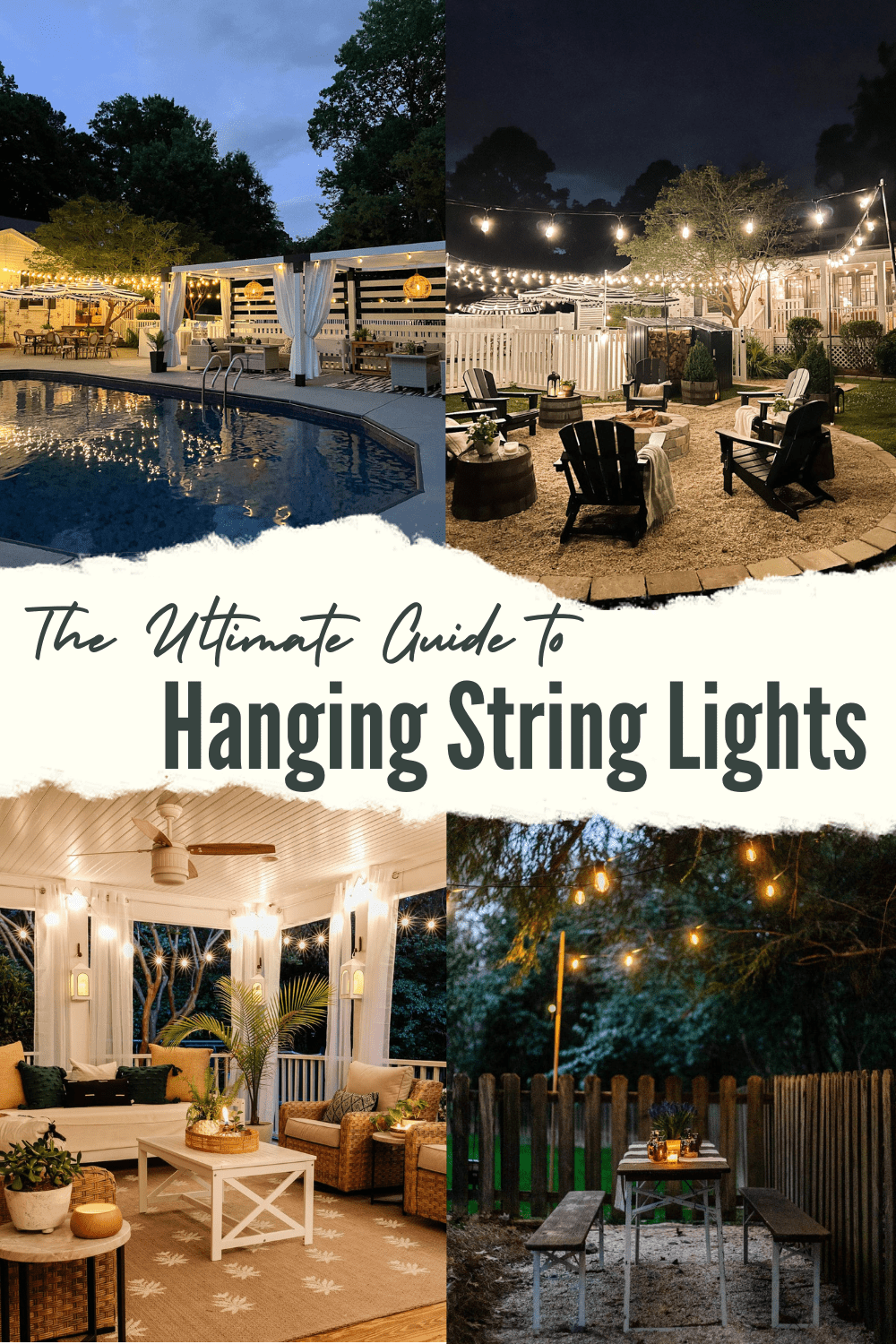 How to Hang Outdoor String Lights Anywhere in a Backyard DESIGN IT