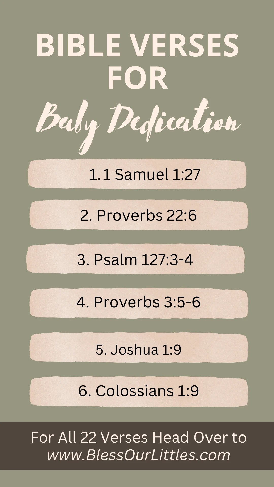 22 Most ENCOURAGING Bible Verses for Baby Dedication Bless Our Littles