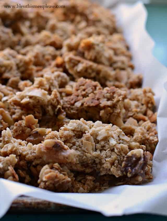 Extra Chunky and Naturally Sweetened Granola with Walnuts A Breakfast