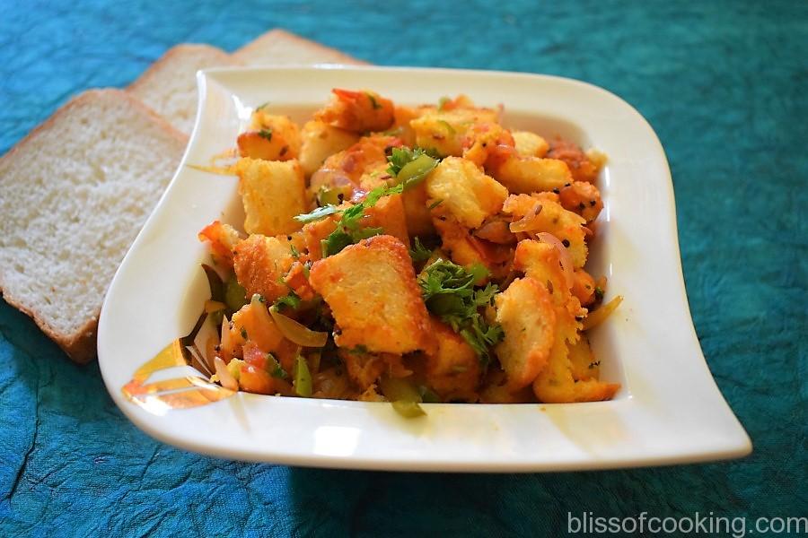 Bread Pulao (Bread Upma) Bliss of Cooking