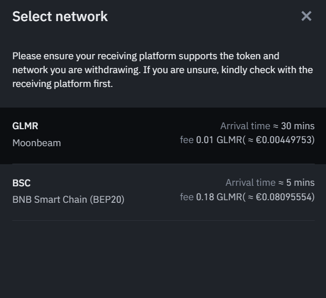 How to Withdraw Moonbeam (GLMR) to your Wallet Step by Step