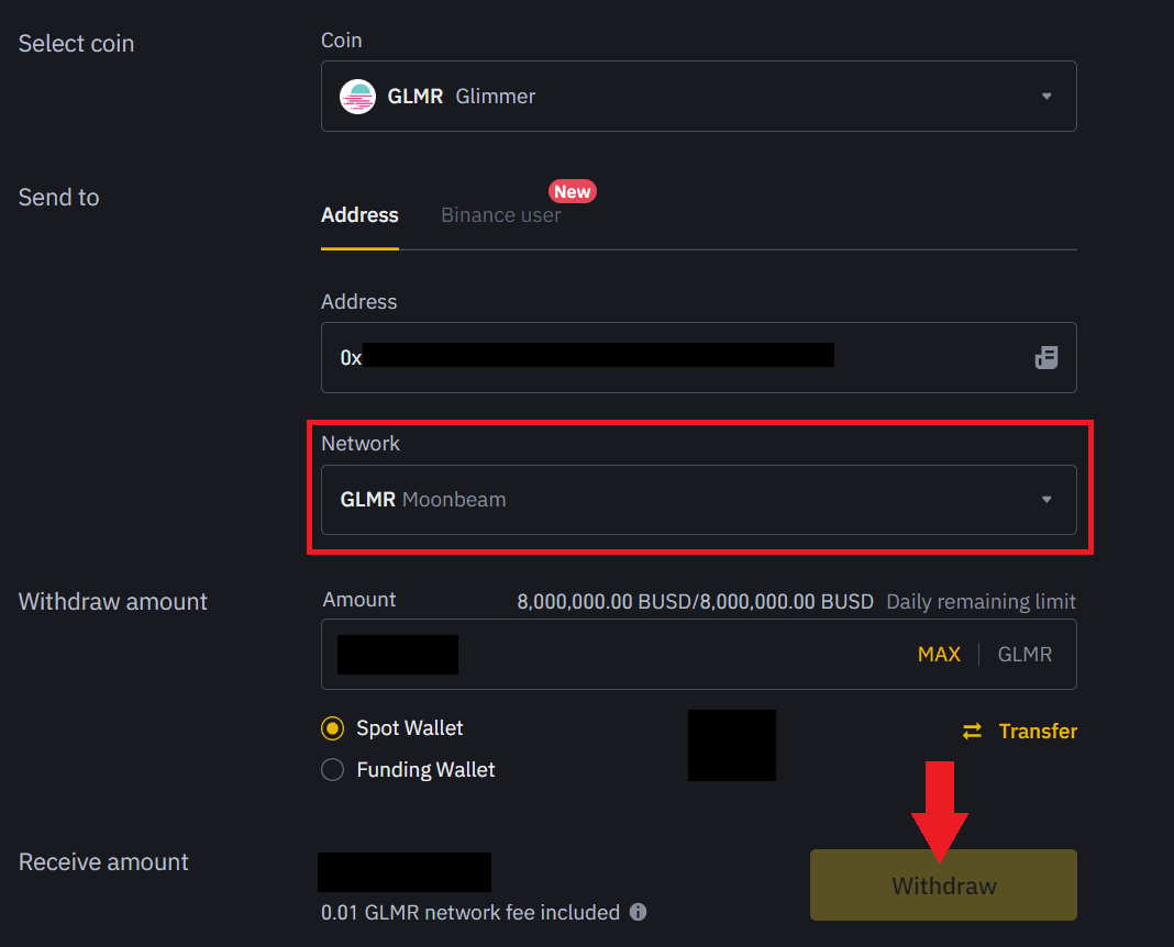 How to Withdraw Moonbeam (GLMR) to your Wallet Step by Step