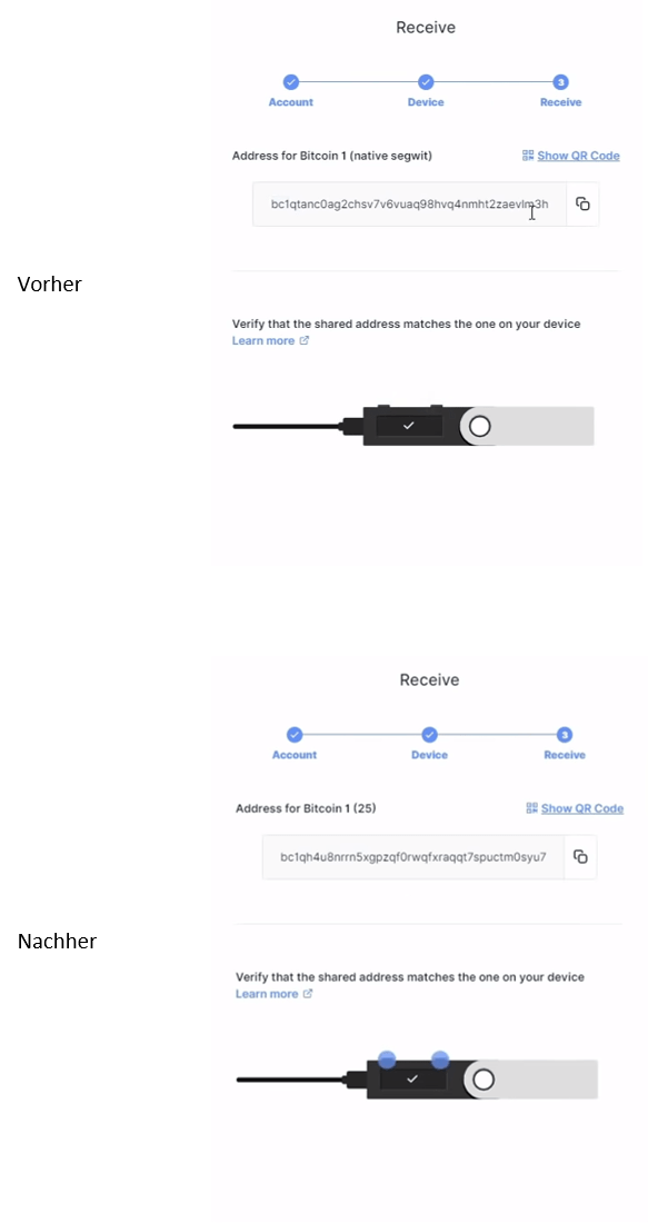 Ledger Nano S/X Passphrase aktivieren Blocktrainer