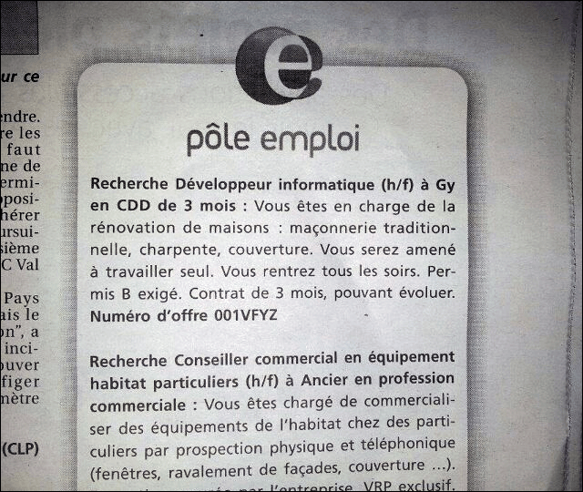 Tu es informaticien et maçon ? Ce job est pour toi BlogNote