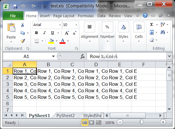 Creating Microsoft Excel Spreadsheets with Python and xlwt