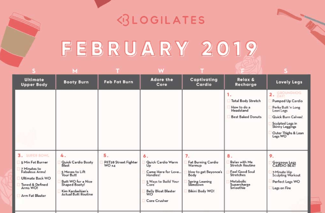 Blogilates February 2022 Calendar Your Free 2022 Printable Calendars Are Here! - Blogilates