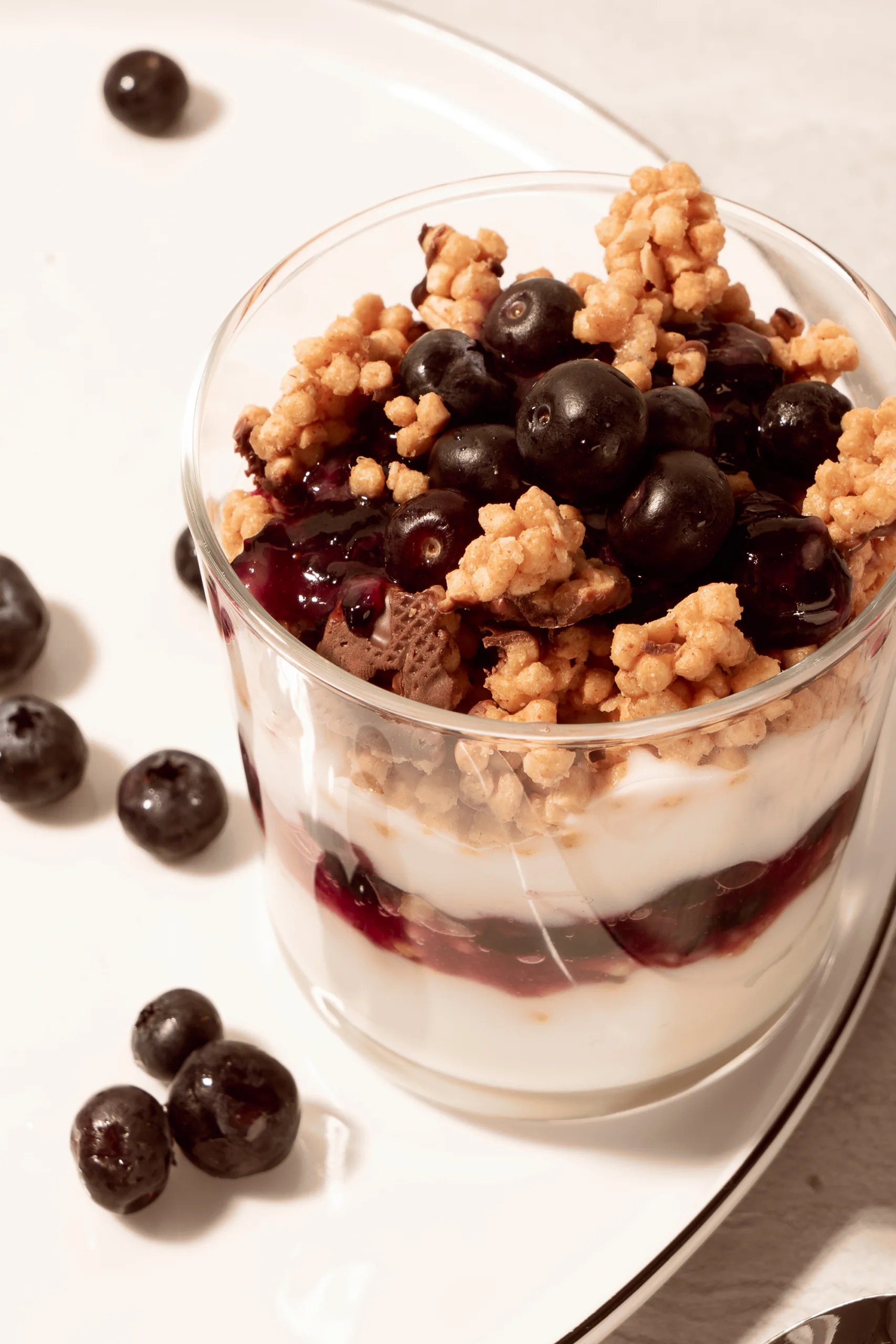 Chocolate PB+J Yogurt Parfait (High Protein) Blogilates
