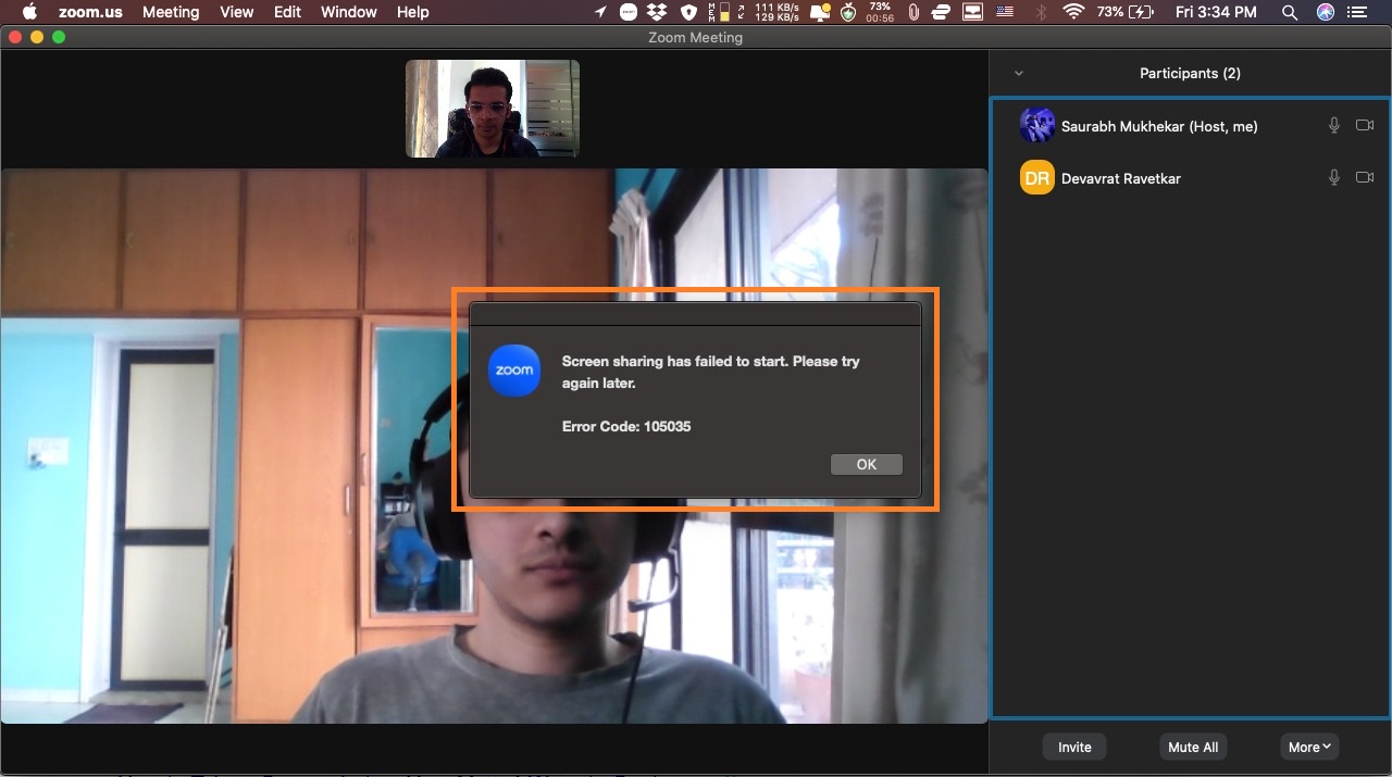 Saurabh Mukhekar Blogs How To Fix Zoom Screen Sharing Failed To Start