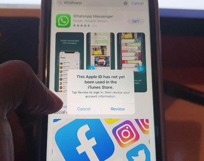 This Apple ID has not yet been used in the iTunes Store