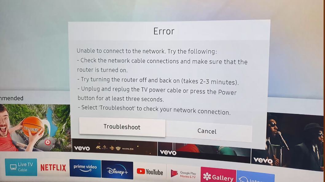 Samsung smart TV unable to connect to network BlogTechTips