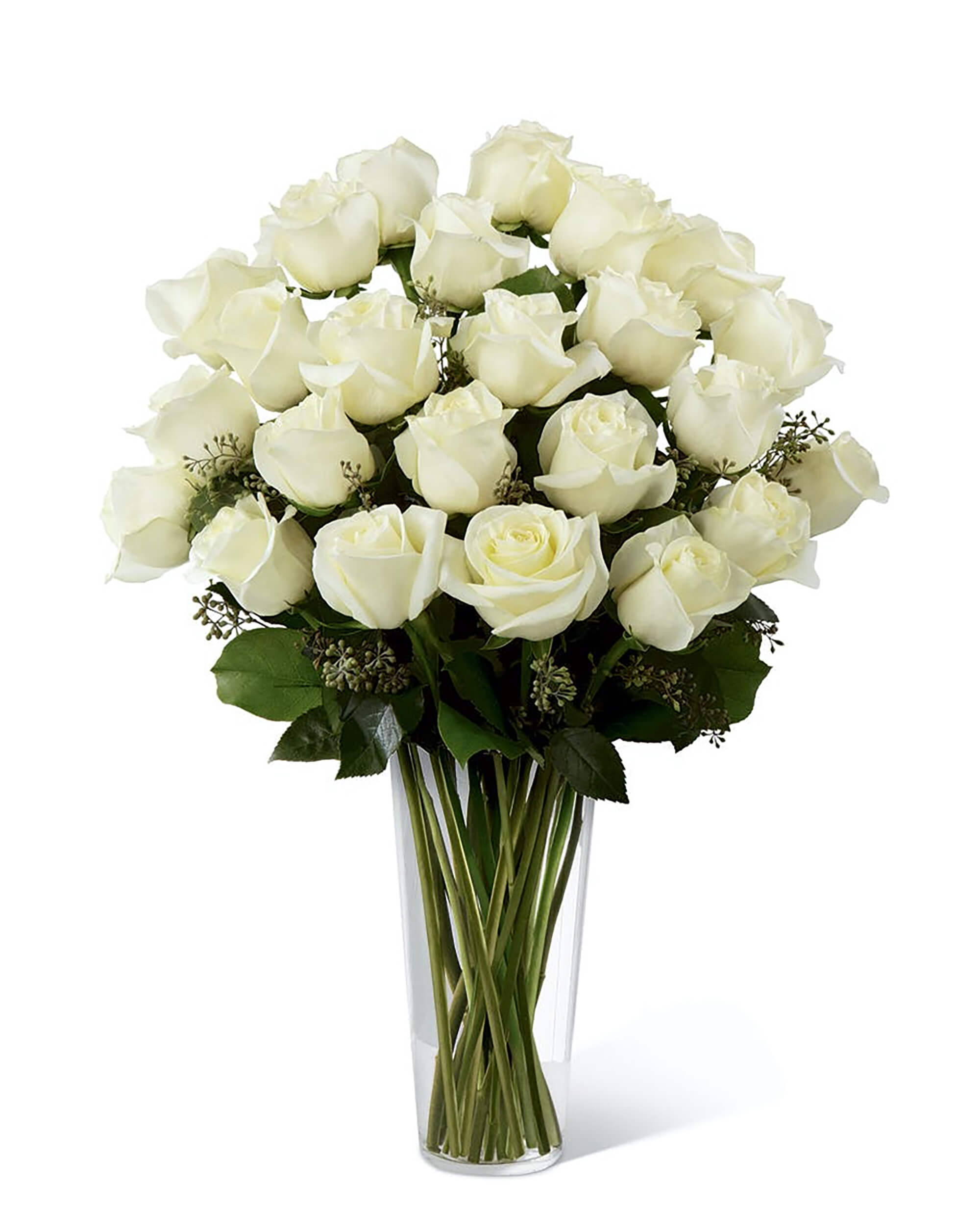 12 White Roses Flower Delivery by BLOOM PARLOR