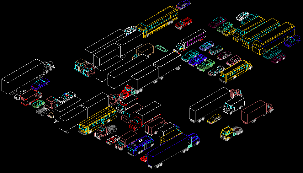Bloques AutoCAD Gratis de automóviles en 3 dimensiones