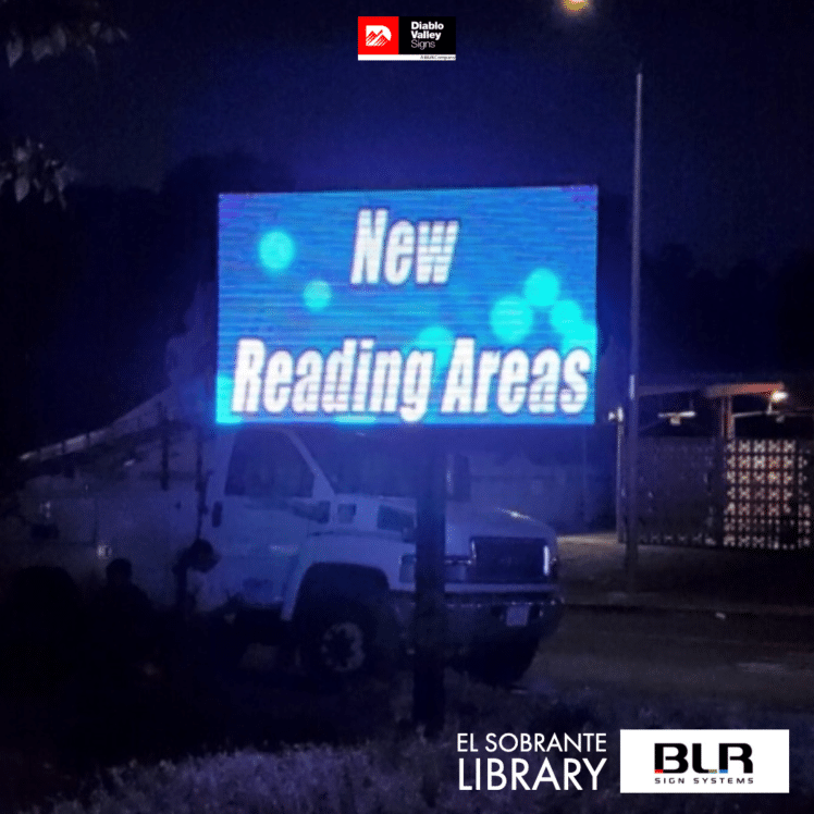 El Sobrante Library LED Sign BLR Visual Communications BLR Visual