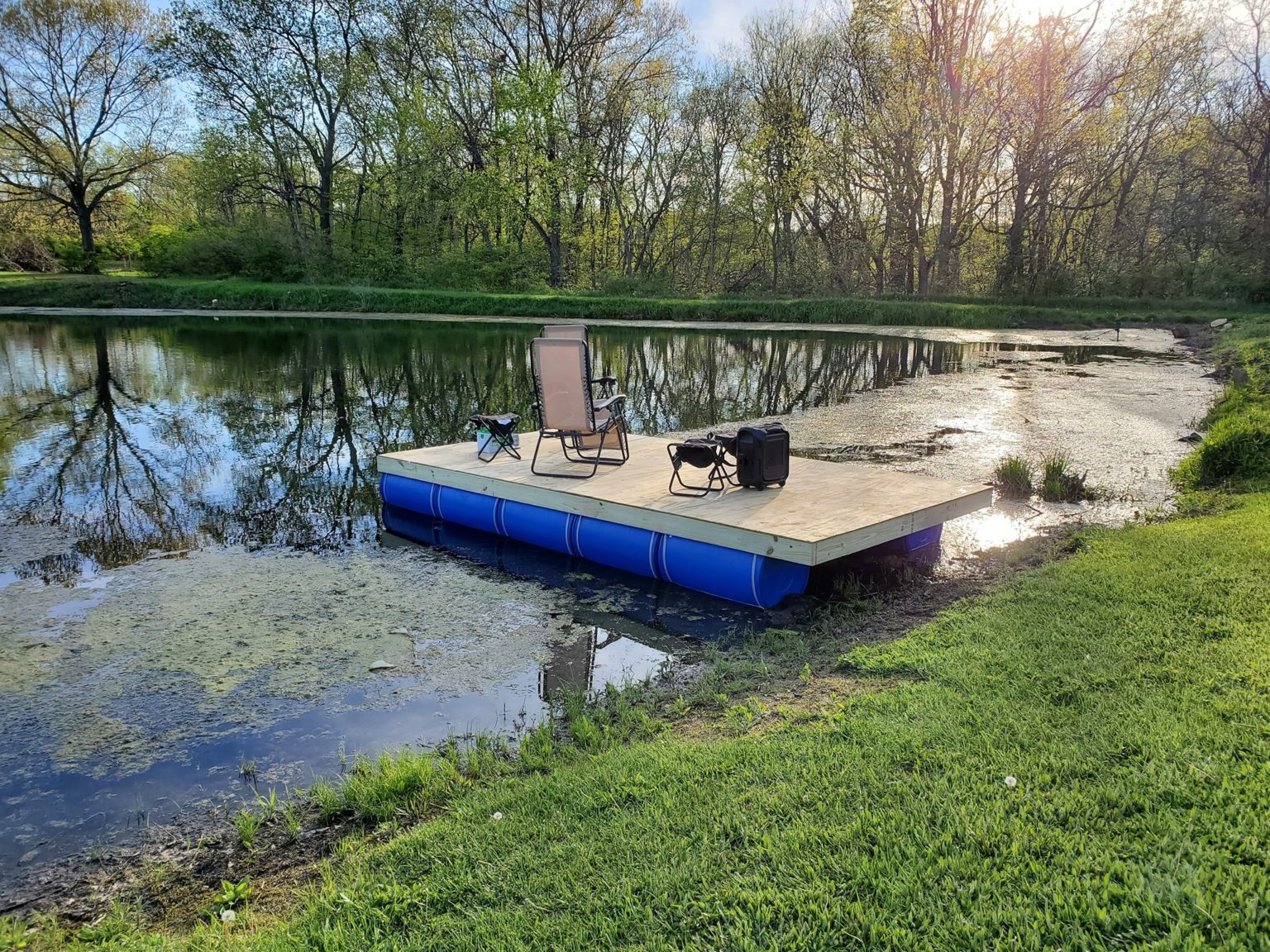 Build a Floating Dock with Plastic Barrels BlueBarrel Rainwater